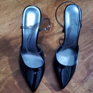 Nine West Black Patent Heels